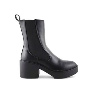 NWT Nine West Women's Doleas Black Faux Leather Platform Ankle Chelsea Boots 6.5